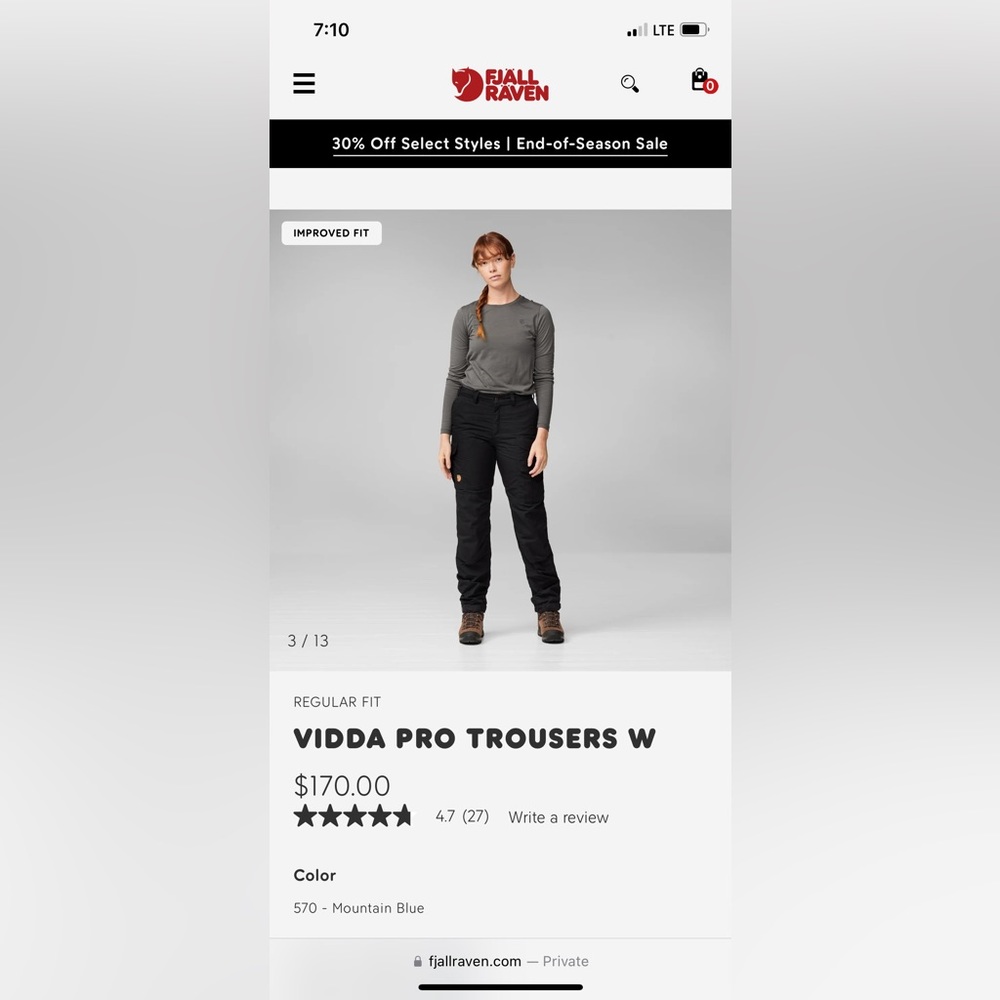 VIDDA PRO TROUSERS durable hiking trekking pants. Bond girl vibes 🔥 Fjall Raven
